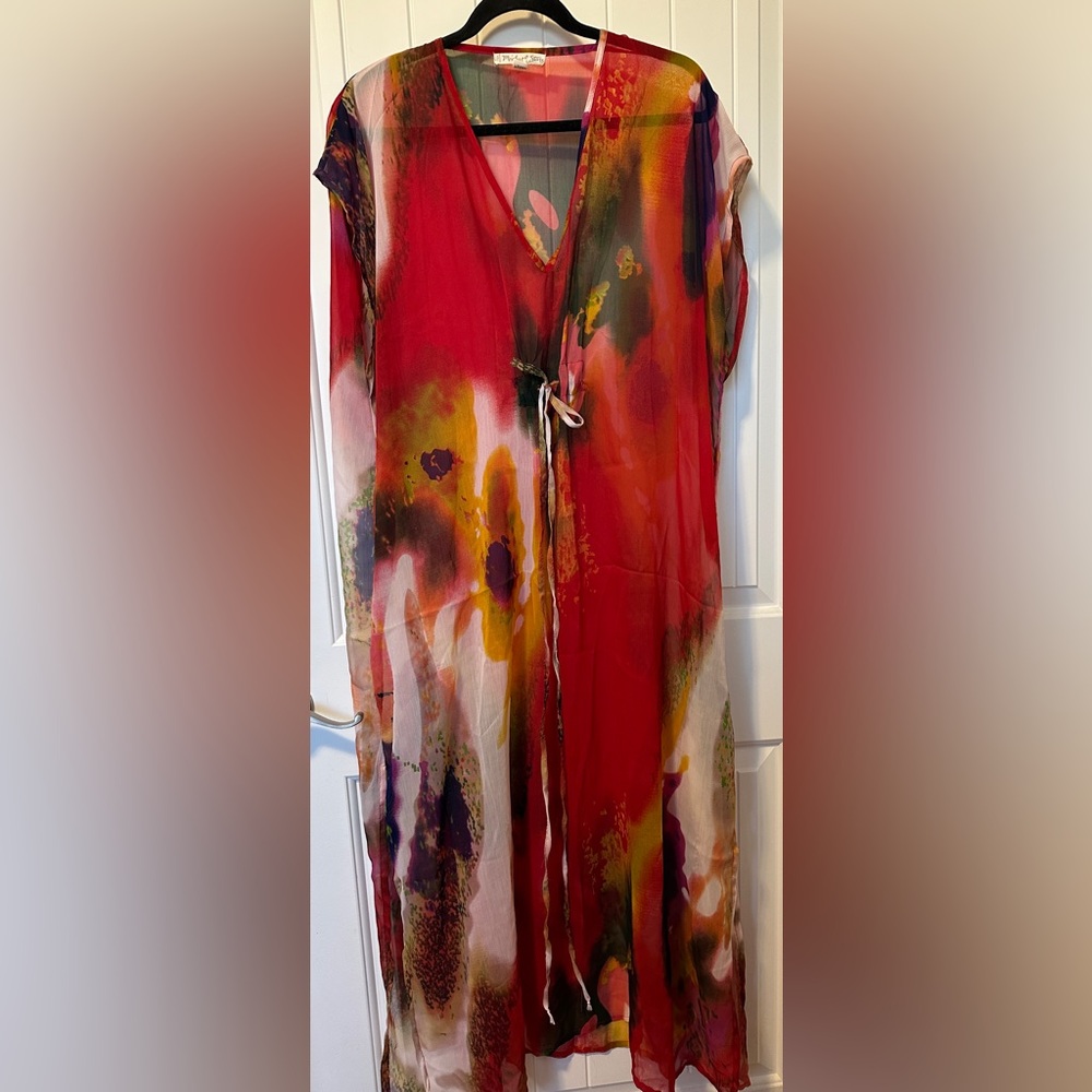 Vibrant Multicolor Sheer Dress